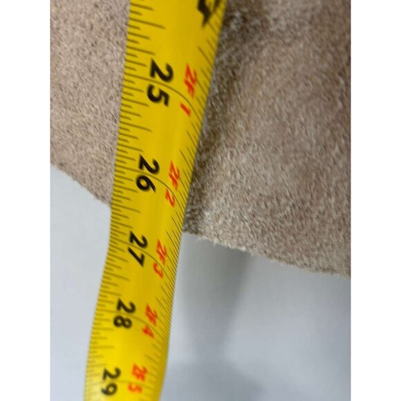 ZARA Mens Edition Long Sleeve Snap Button Suede Hoodie Jacket Tan Brown Size S-M - Picture 6 of 14